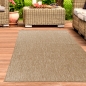 Preview: In- und Outdoorteppich Niedrigflor wetterfest einfarbig in Beige