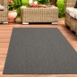 Preview: Dunkel-klassischer Sisal Teppich In- & Outdoor in anthrazit