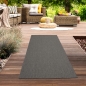 Preview: Dunkel-klassischer Sisal Teppich In- & Outdoor in anthrazit