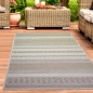 Preview: Indoor & Outdoor Sisal Teppich Balkon Küche Terrasse Wohnzimmer gestreiftes Rauten Diamanten Design beigefarben