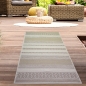 Preview: Indoor & Outdoor Sisal Teppich Balkon Küche Terrasse Wohnzimmer gestreiftes Rauten Diamanten Design beigefarben