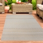 Preview: Moderner In- & Outdoorteppich – Ethno-Design mit geometrischem Muster in Beige-Gelb
