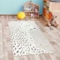 Preview: Kinderzimmer Teppich Weich Leopard 3D-Effekt allergikergeeignet in creme grau