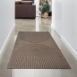 Preview: Designteppich Braun mit 3D-Kreismuster elegant und modern