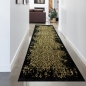 Preview: Teppich Wohnzimmer Designerteppich Ornamente schwarz gold