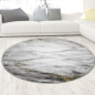 Preview: Teppich modern Wohnzimmerteppich Marmor Optik in creme grau gold