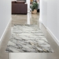 Preview: Teppich modern Wohnzimmerteppich Marmor Optik in creme grau gold