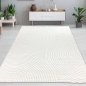 Preview: Moderner Wohnzimmerteppich mit elegantem Kreismuster in creme