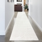 Preview: Moderner Wohnzimmerteppich mit elegantem Kreismuster in creme