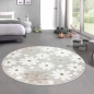 Preview: Süßer Kinderzimmerteppich mit 3D-Effekt im Blumenmuster in creme beige