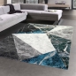 Preview: Teppich modern Teppich Wohnzimmer abstrakt grau blau