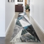 Preview: Teppich modern Teppich Wohnzimmer abstrakt grau blau
