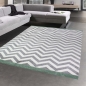 Preview: Teppich modern Skandinavisches Design in Grün Creme Grau