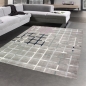Preview: Designer und Moderner Teppich Wohnzimmer in Grau Lila Blau Türkis