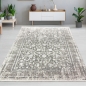 Preview: Vintage-Wollteppich orientalisch weich und pflegeleicht zeitlos elegant für Wohnzimmer & Schlafzimmer in Grau