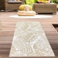 Preview: Tropisch exotischer Teppich In- Outdoor in beige