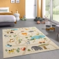 Preview: Kinderteppich Safari / Straße Spielteppich waschbar beige