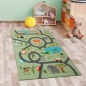 Preview: Kinderteppich Safari / Straße Spielteppich waschbar grün