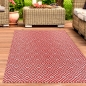 Preview: Outdoor-Teppich mit exotischem Ethno-Design in rot weiß