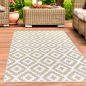 Preview: Schmutzabweisender Outdoor-Teppich in Ethno-Design in beige