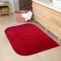 Preview: Badezimmer Teppich mit abgerundeten Ecken | waschbar | in rot