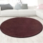 Preview: Teppich Uni Modern in dunklem Weinrot