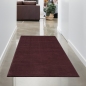 Preview: Teppich Uni Modern in dunklem Weinrot