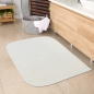 Preview: Badezimmer Teppich mit abgerundeten Ecken | waschbar | in creme