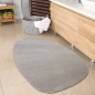 Preview: Ovaler Badezimmer Teppich – pflegleicht – in sand