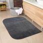 Preview: Badezimmer Teppich mit abgerundeten Ecken | waschbar | anthrazit