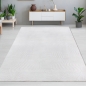 Preview: Schöner warmer Teppich mit elegantem Linienmuster in weiß