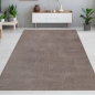 Preview: Teppich Taupe mit modernem Bogenmuster und strukturierter Oberfläche