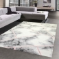 Preview: Teppich Marmor Design Wohnzimmer Flur rosa creme