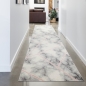 Preview: Teppich Marmor Design Wohnzimmer Flur rosa creme