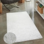 Preview: Shaggy Teppich Langflor Wohnzimmerteppich Glitzer in Weiß