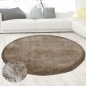 Preview: Einfarbiger Hochflor-Teppich | glänzend& weich | beige