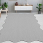 Preview: Teppich grau sanft mit moderner Wellenform