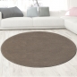 Preview: Teppich modern Uni elegant zeitlos warm Taupe Braun