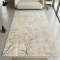 Preview: Moderner Designerteppich mit glänzenden Ästen abstrakt creme