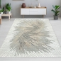 Preview: Ein Teppich mit abstraktem Muster und strahlenden Silber-Bronze Glanzfasern