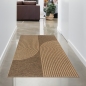 Preview: In- & Outdoor Teppich mit geometrischem Bogenmuster in braun beige