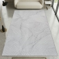 Preview: Teppich Silber Strukturmuster modern weich Wohnbereich