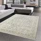 Preview: Orientalischer Flur Teppich mit Blumenverzierungen glänzend in creme