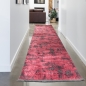 Preview: Orientalischer Teppich Wohnzimmer mit abstraktem Design in schwarz rot