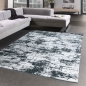 Preview: Orientalischer Teppich Wohnzimmer mit abstraktem Design in schwarz grau