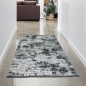 Preview: Orientalischer Teppich Wohnzimmer mit abstraktem Design in schwarz grau