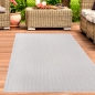 Preview: Wetterfester pflegeleichter In-Outdoor-Teppich in modernem Creme-Grau-Design