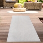 Preview: Wetterfester pflegeleichter In-Outdoor-Teppich in modernem Creme-Grau-Design