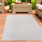 Preview: Moderner, pflegeleichter In-Outdoor Teppich mit wetterfestem Zick-Zack Muster in Beige