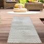 Preview: Moderner Outdoor Teppich Wetterfest Terrasse Balkon Boho-Style hochwertig pflegeleicht Beige